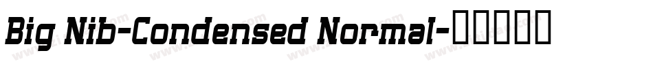 Big Nib-Condensed Normal字体转换